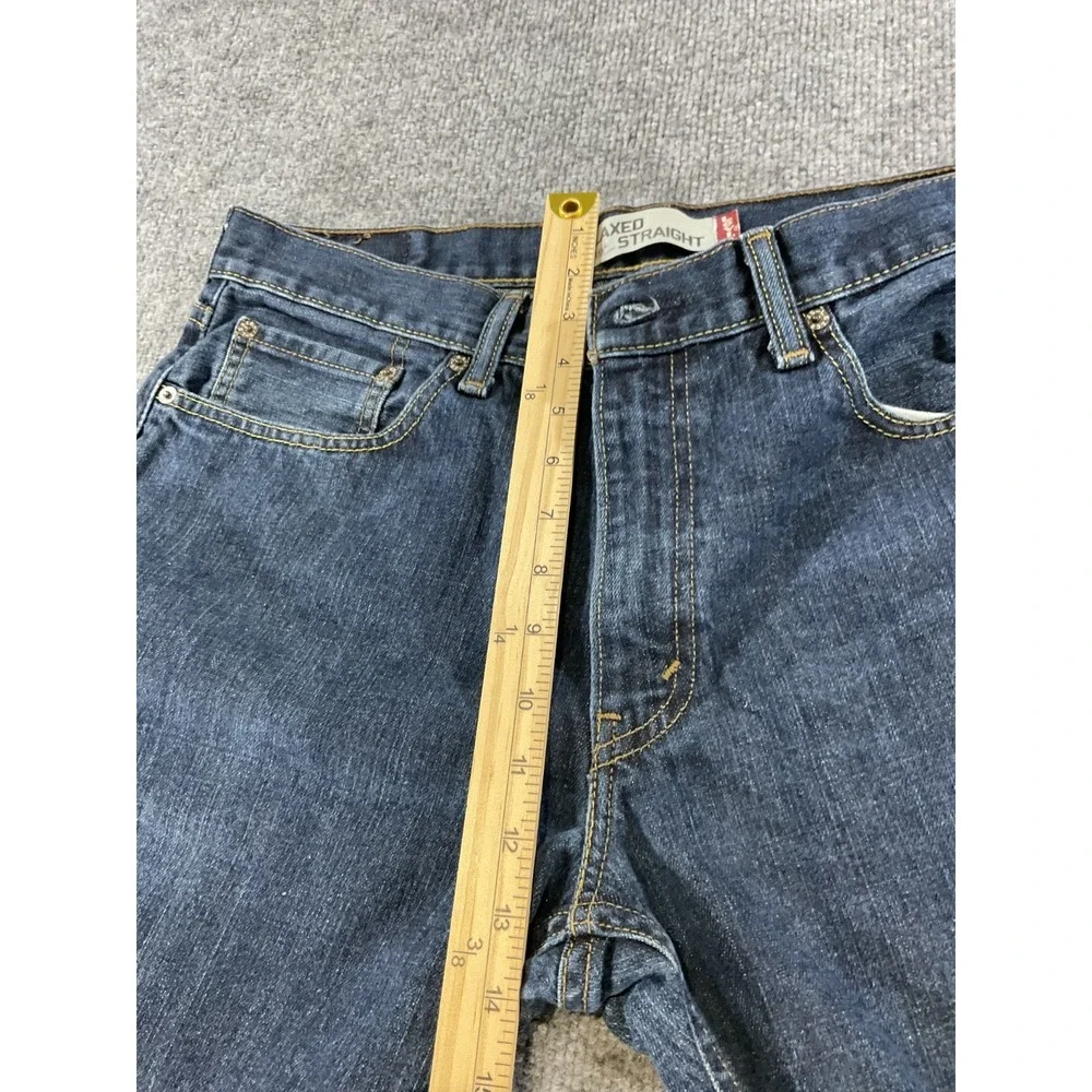 Levi's 559 Denim Shorts 34x34 Relaxed Straight Cut Off Distressed Mens Blue Jean